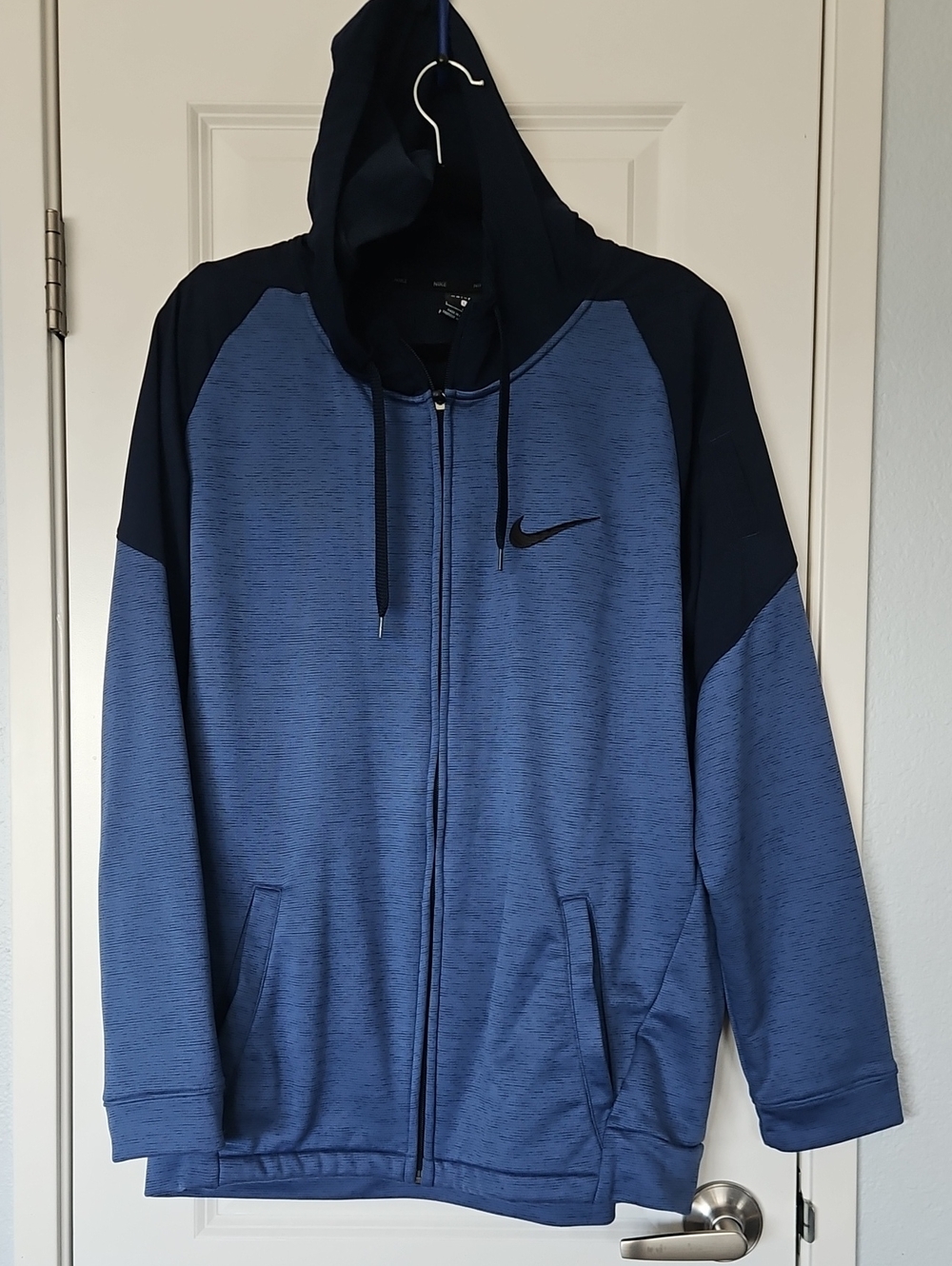 Nike Full Zip Hoodie Men Large Blue
